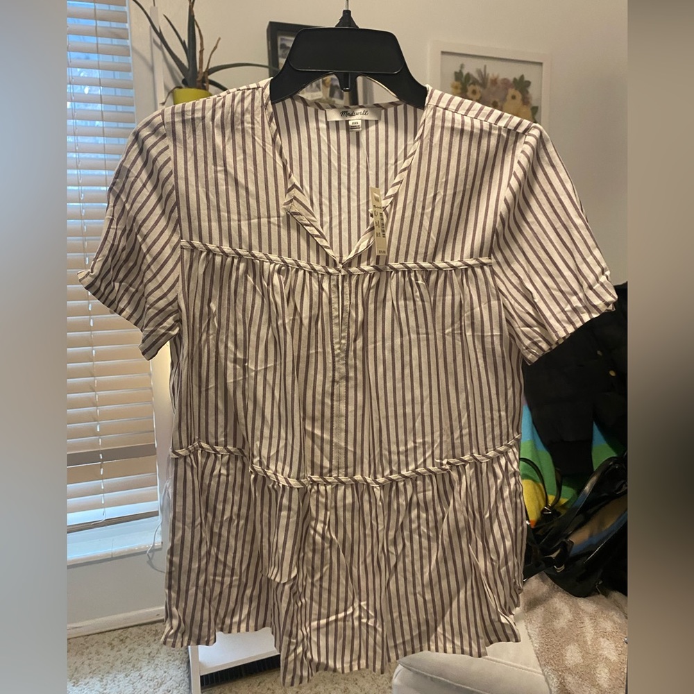Purple striped Madewell top